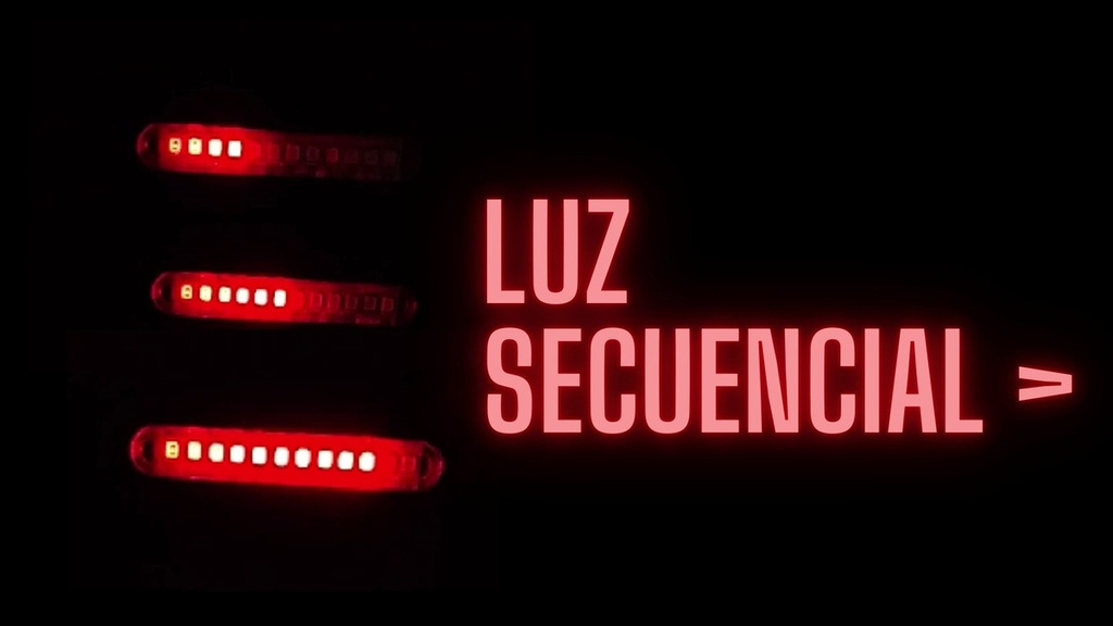 Direccional Moto Universal Negro Mate Running Azul Led 2 Pzs