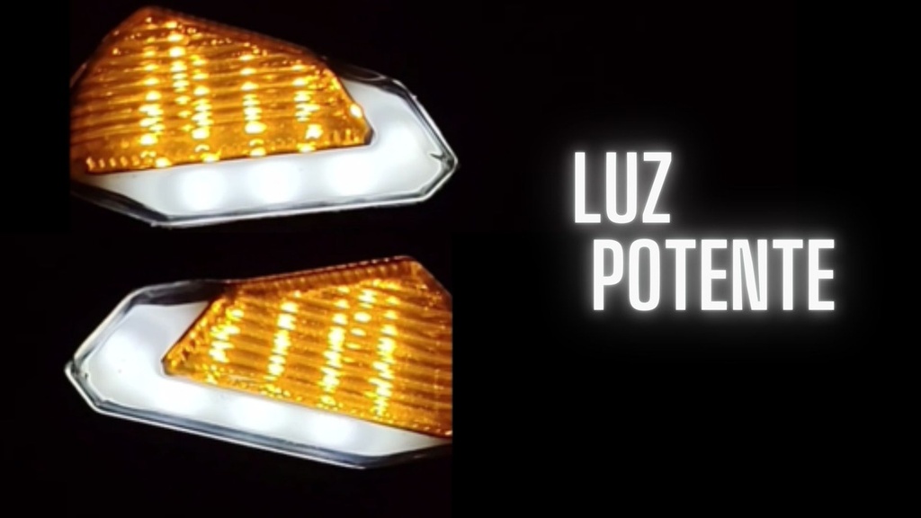 Direccional Moto Universal Base Plata Led