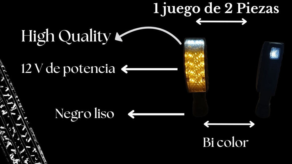 Direccional Leds Bi-color Moto Universal 2 Piezas