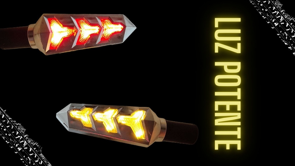 Direccional Leds Bi-color Moto Universal 2 Piezas
