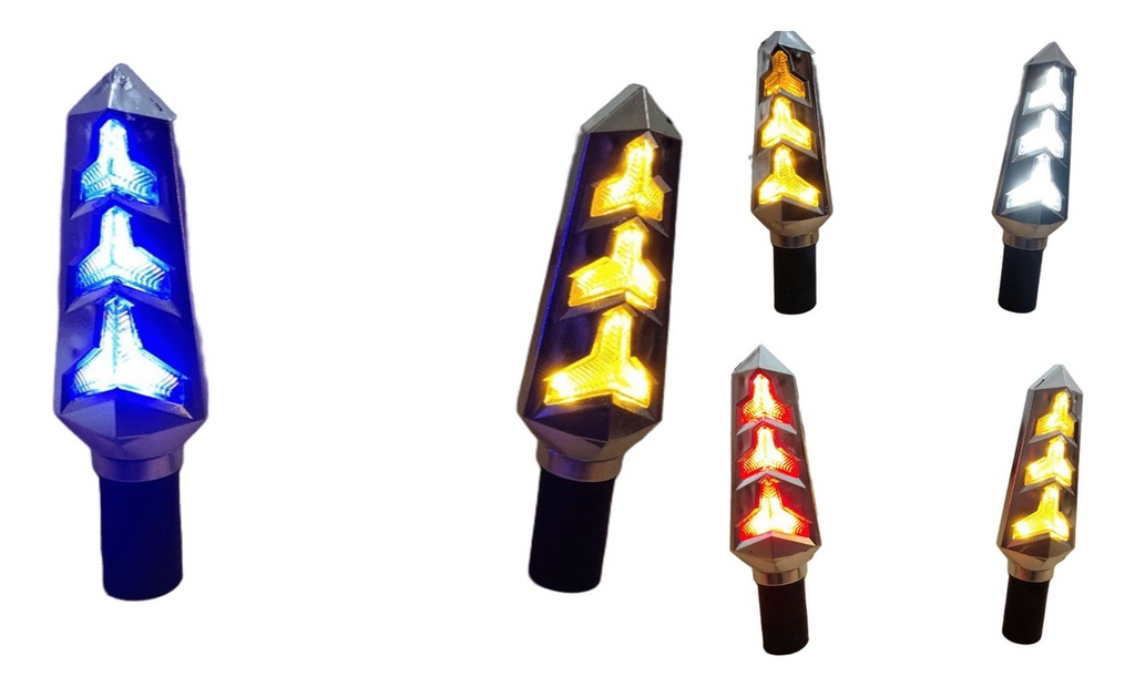 Direccional Leds Bi-color Moto Universal 2 Piezas