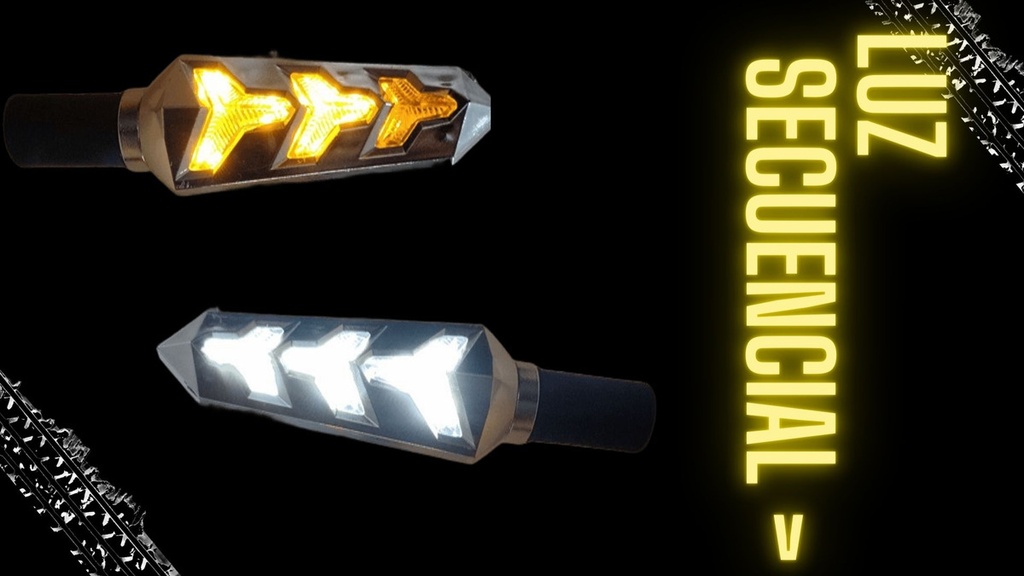 Direccional Leds Bi-color Moto Universal 2 Piezas