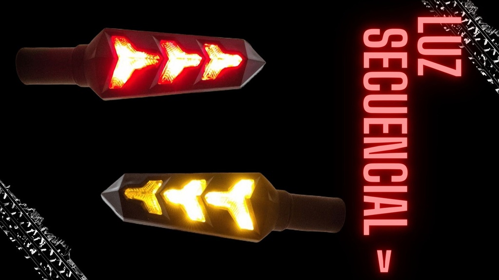 Direccional Leds Bi-color Moto Universal 2 Piezas