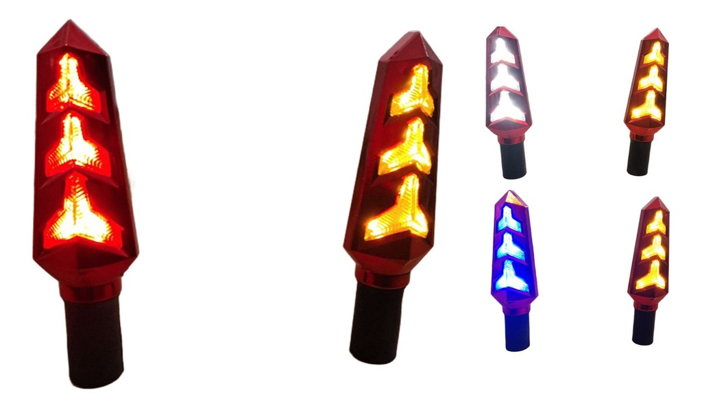 Direccional Leds Bi-color Moto Universal 2 Piezas