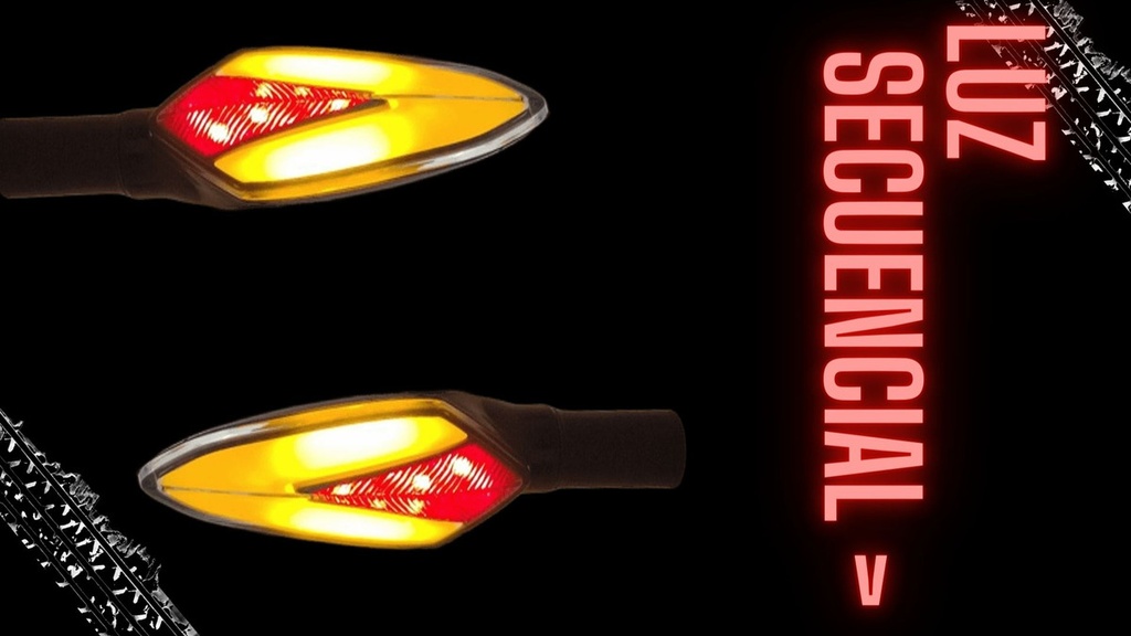 Direccional Leds Bi-color Moto Universal 2 Piezas