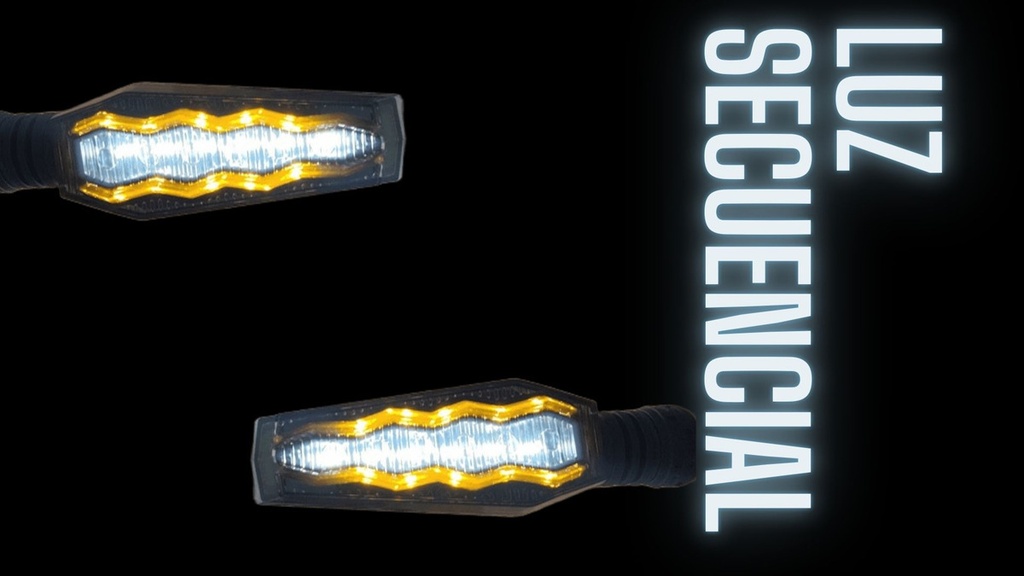 Direccional Leds Bi-color Moto Universal 2 Piezas