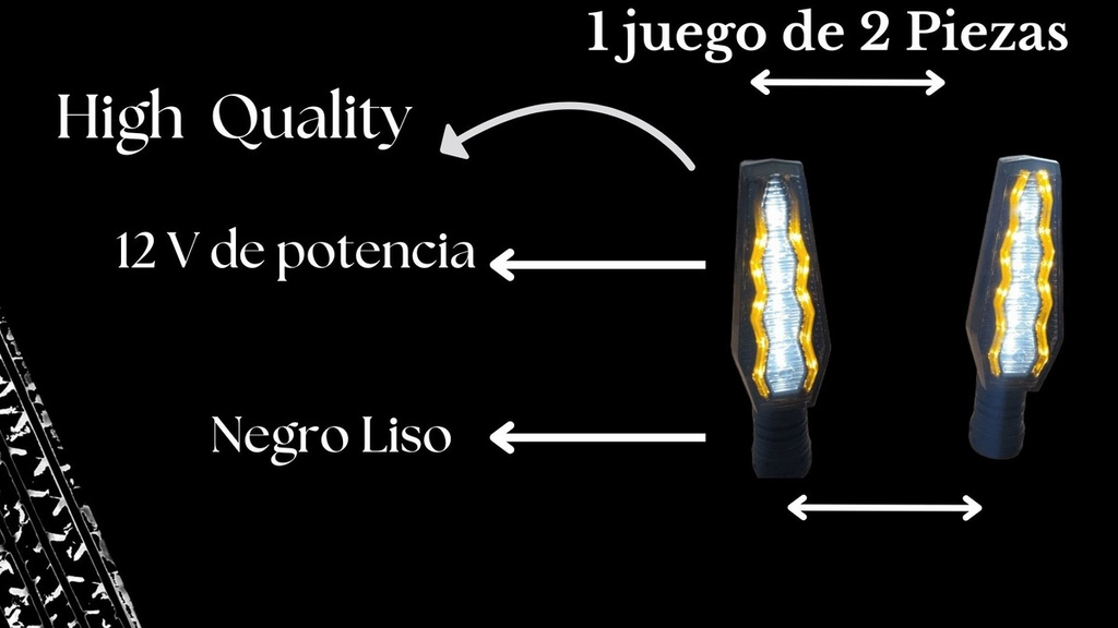 Direccional Leds Bi-color Moto Universal 2 Piezas