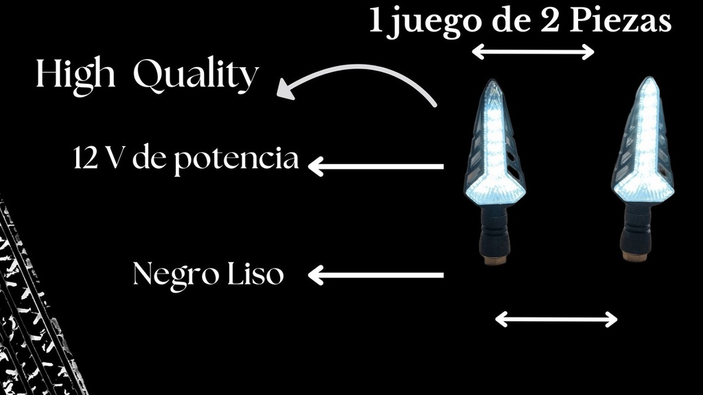 Direccional Leds Universal Running Moto Universal 2 Piezas