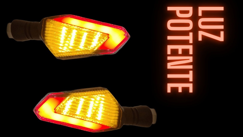 Direccional Bi-color Moto Universal Led  2 Piezas