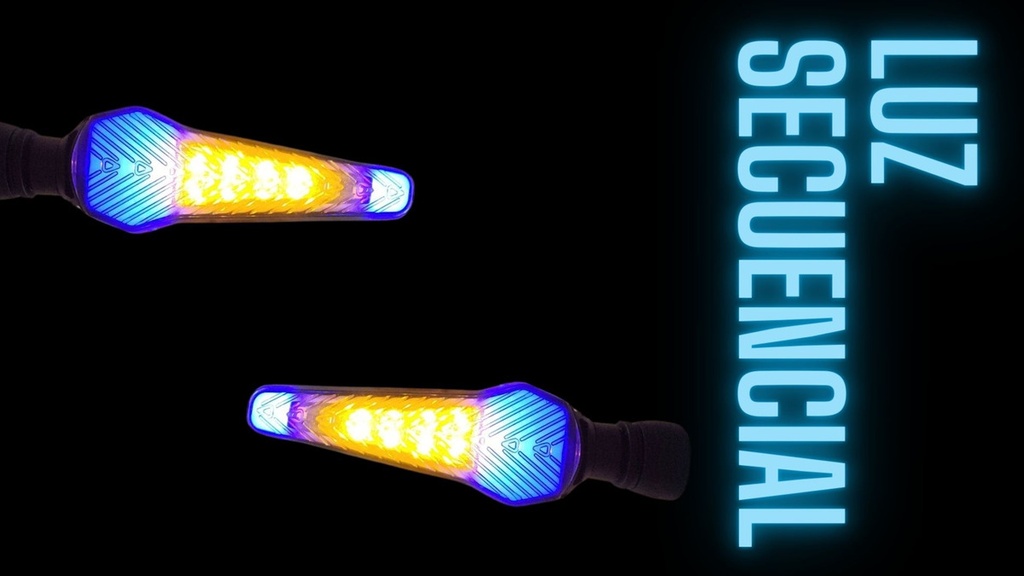 Direccional Leds Bi-color Running Moto Universal 2 Piezas