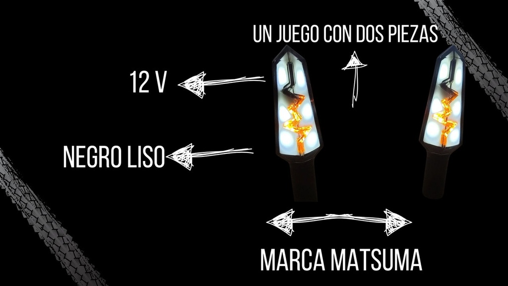Direccional Leds Bi-color Running Moto Universal 2 Piezas