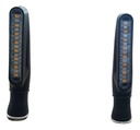 Direccional Negro Mate Led 4cables Luz Multicolor Moto Univ