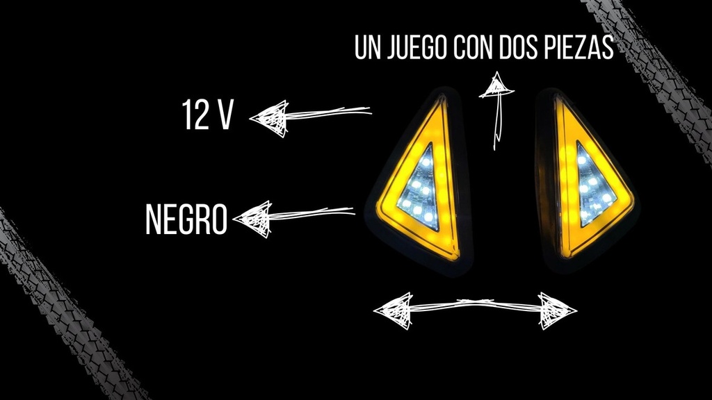 Direccional Leds Bi-color Moto Universal 2 Piezas