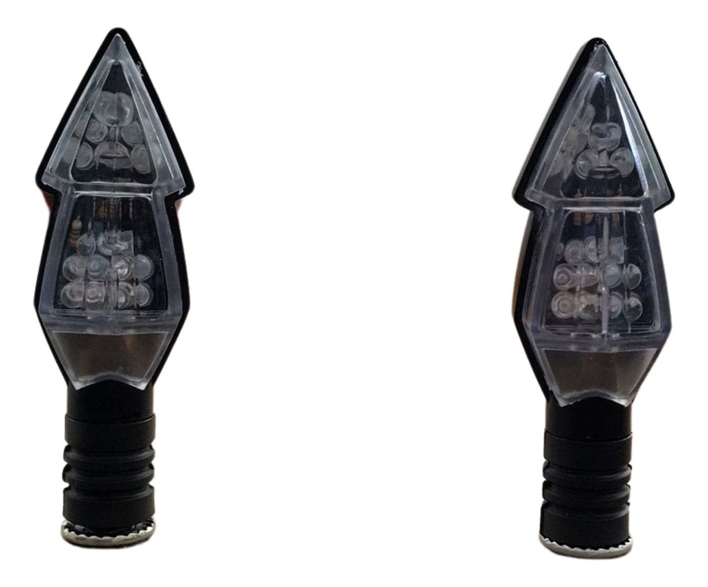 Direccional Bi Color Led 4 Cables Moto Universal 2 Piezas