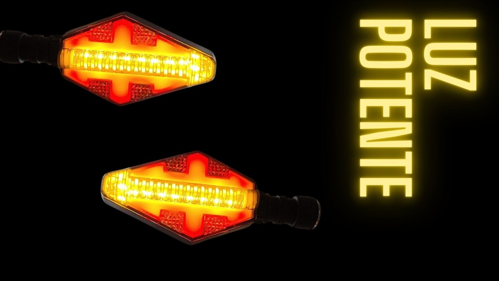 Direccional Leds Bi-color Running Moto Universal 2 Piezas