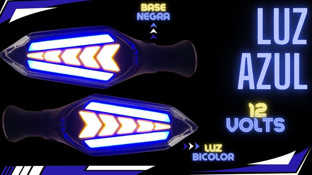 Direccional Leds Bi-color Running Moto Universal 2 Piezas