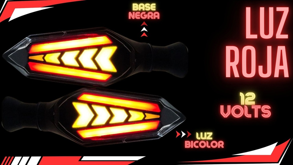 Direccional Leds Bi-color Running Moto Universal 2 Piezas