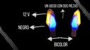 Direccional Leds Bi-color Running Moto Universal 2 Piezas
