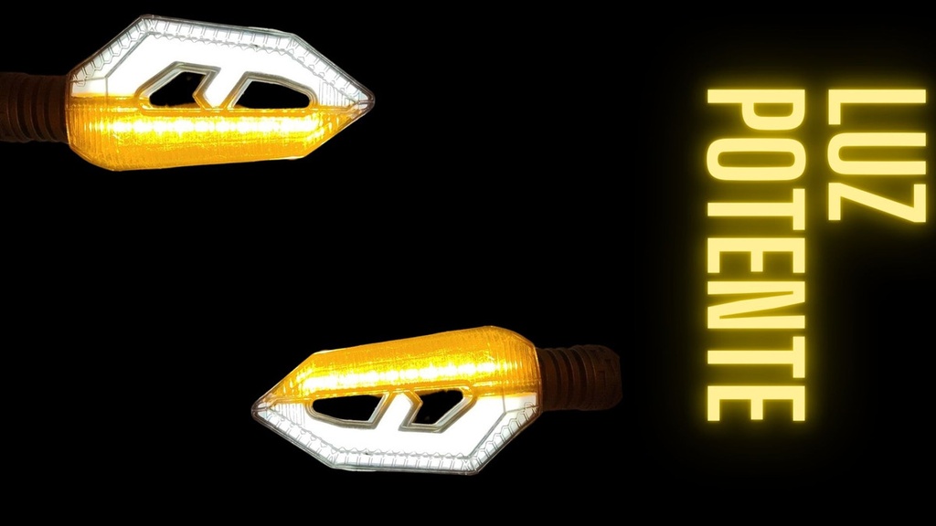Direccional Leds Bi-color Running Moto Universal 2 Piezas