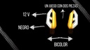 Direccional Leds Bi-color Running Moto Universal 2 Piezas