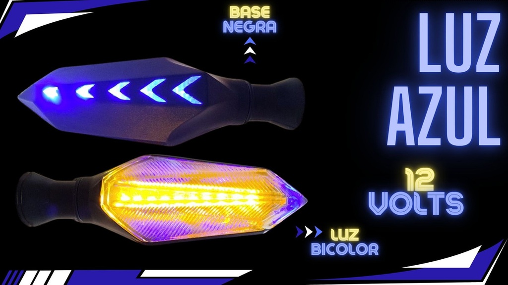 Direccional Leds Bi-color Running Moto Universal 2 Piezas