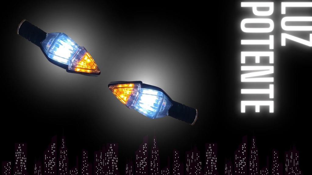Direccional Leds Bi-color Moto Universal 2 Piezas