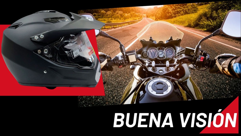 Casco Cross Cerrado  Doble Mica Dot