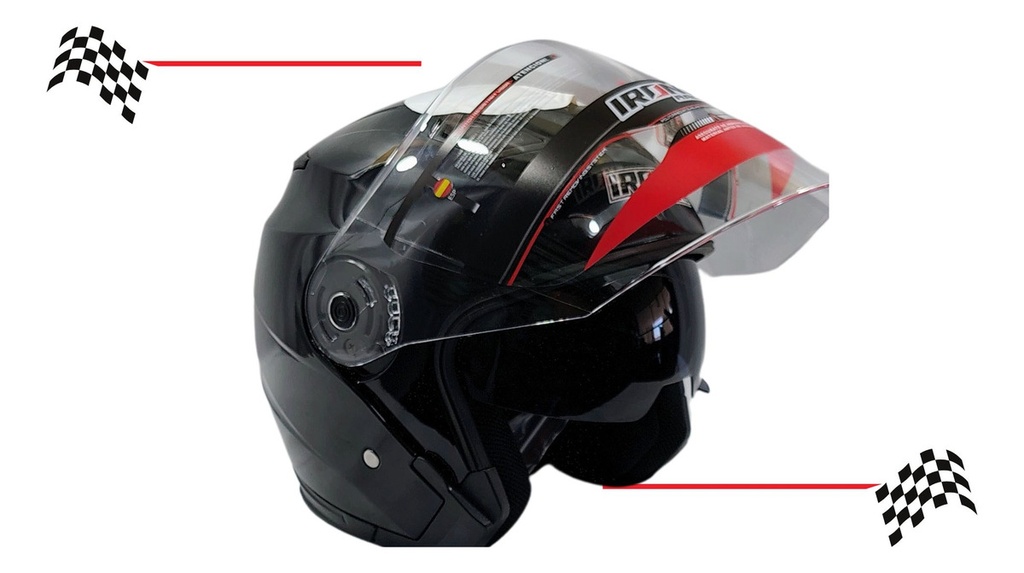 Casco 3/4 Doble Mica Mod. Europeo
