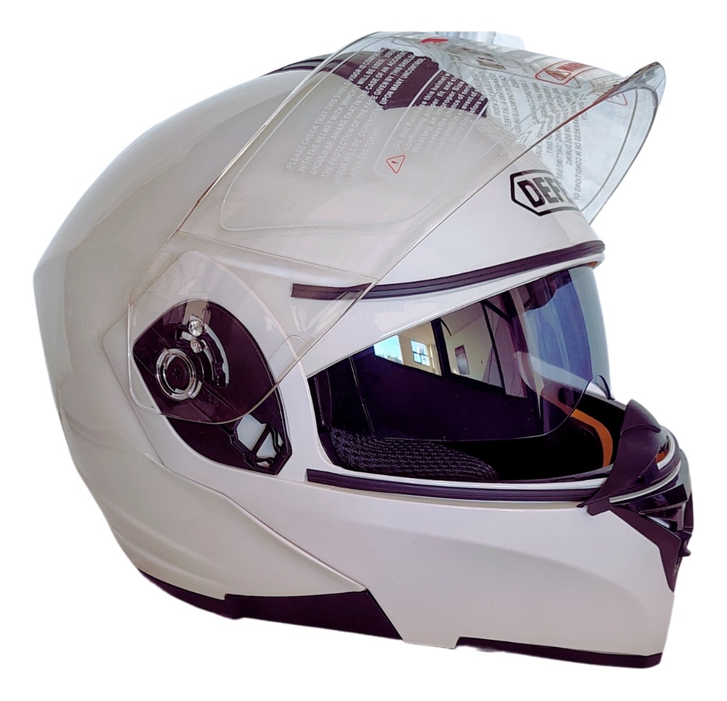 Casco Abatible Doble Mica Blanco S Dot