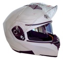 Casco Abatible Doble Mica Blanco S Dot