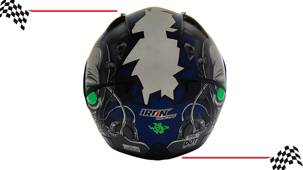 Casco Abatible Iron Racing Ir-105 Doble Mica Dot Xl