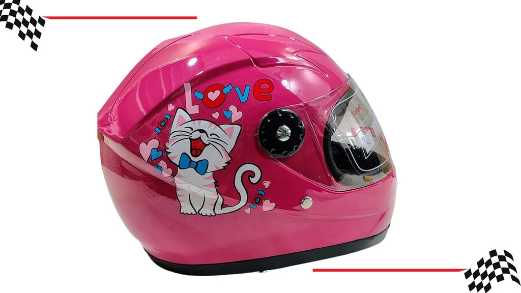 Casco De Moto Infantil Cerrado Protección Total Con Visera
