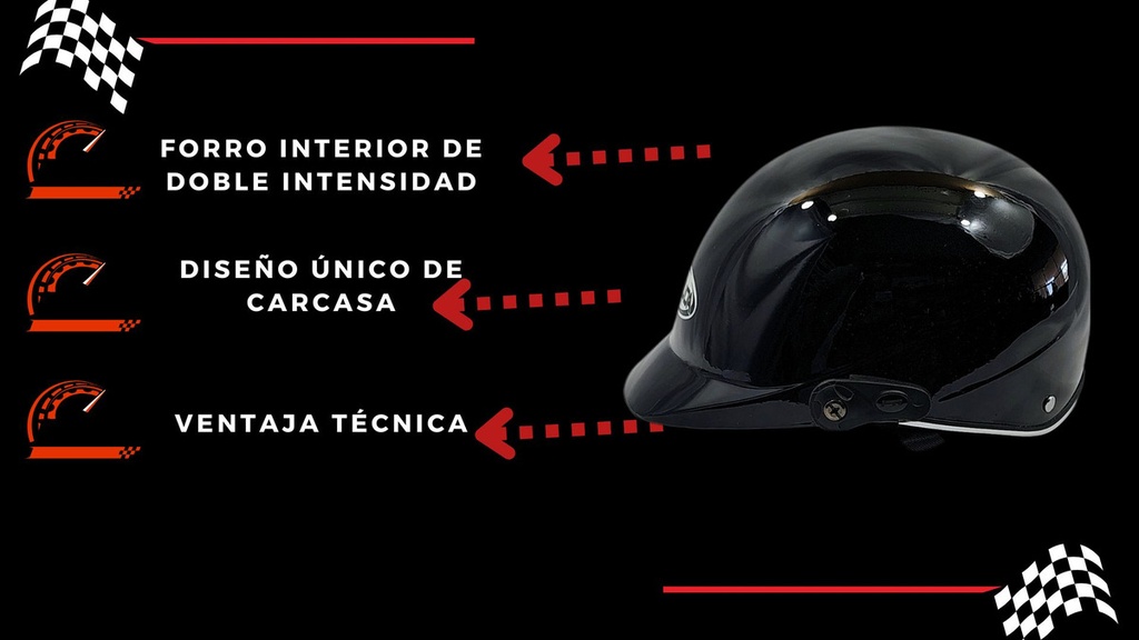 Casco 1/2 Cachucha Abs Calidad Iso