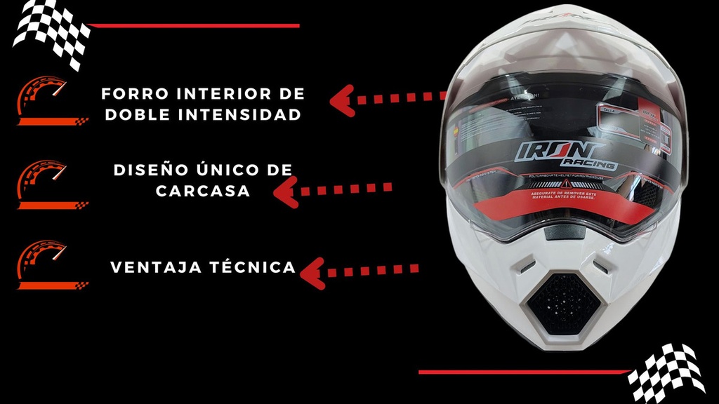 Casco Cross Iron Racing Ir-91