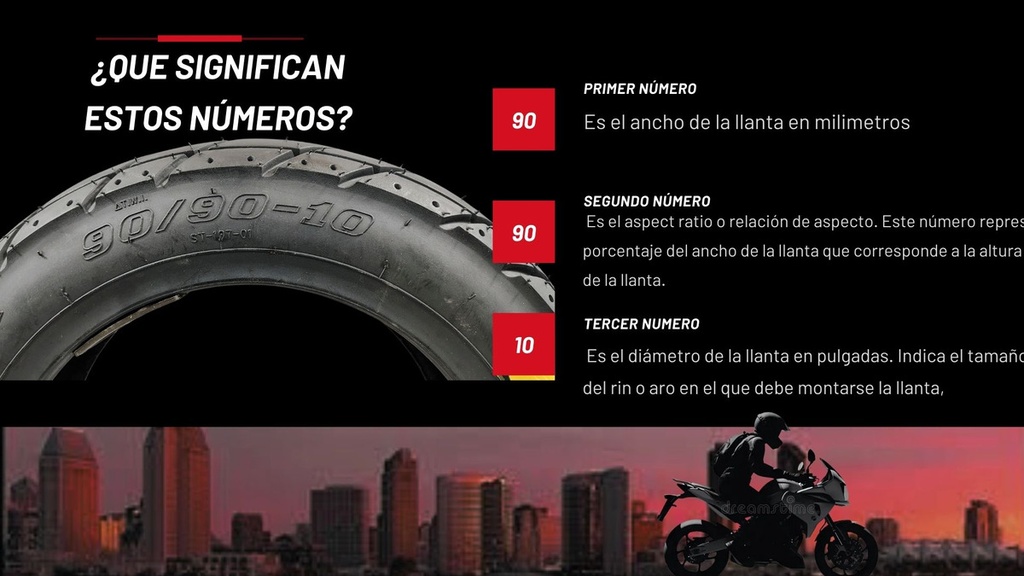 Llanta Moto Matsuma 90/90-10 Tubeless 6pr St-107-01 50l