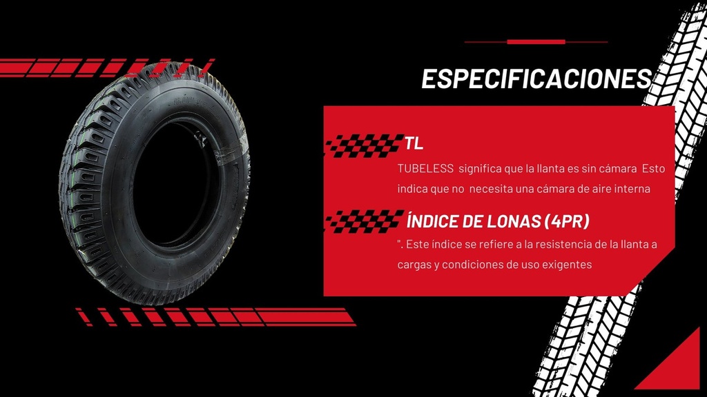 Llanta Moto Matsuma Cx-907-01 5.00-12 Tt 545kg