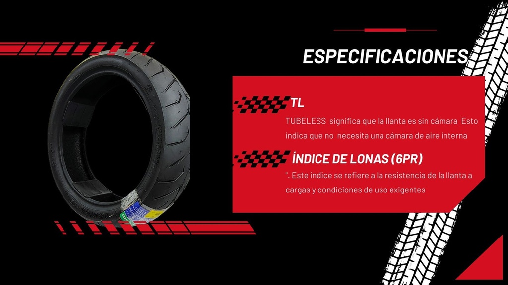 Llanta Moto Matsuma Xd-6802-01 130/60-13 Tl 250kg