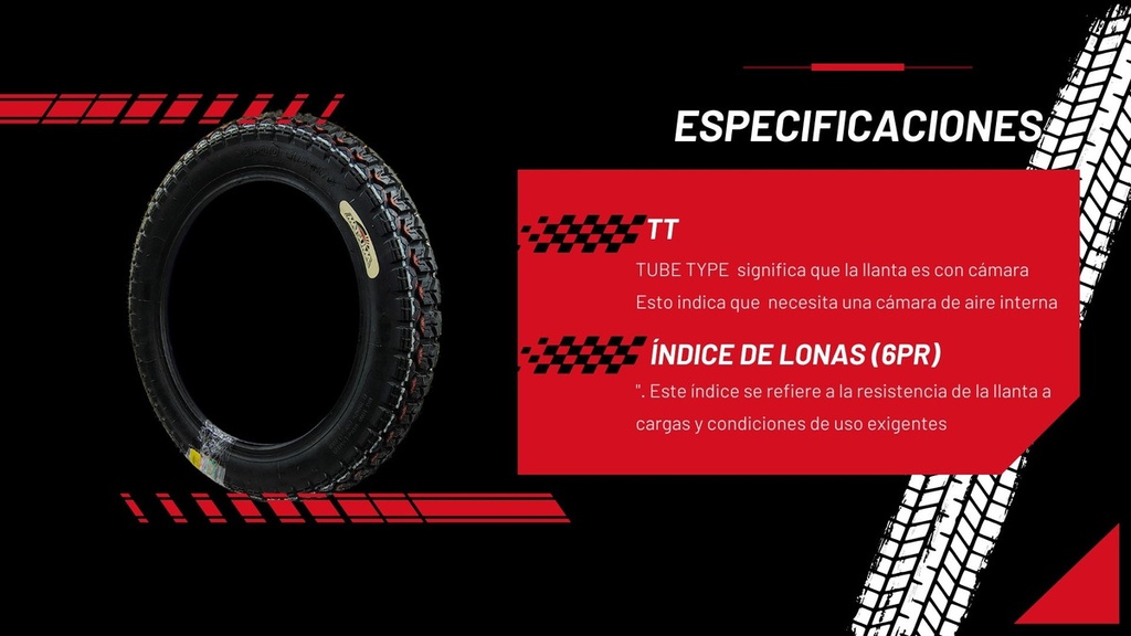 Llanta Moto Matsuma Wsx-007-01 3.00-16 Tt 180kg 48j