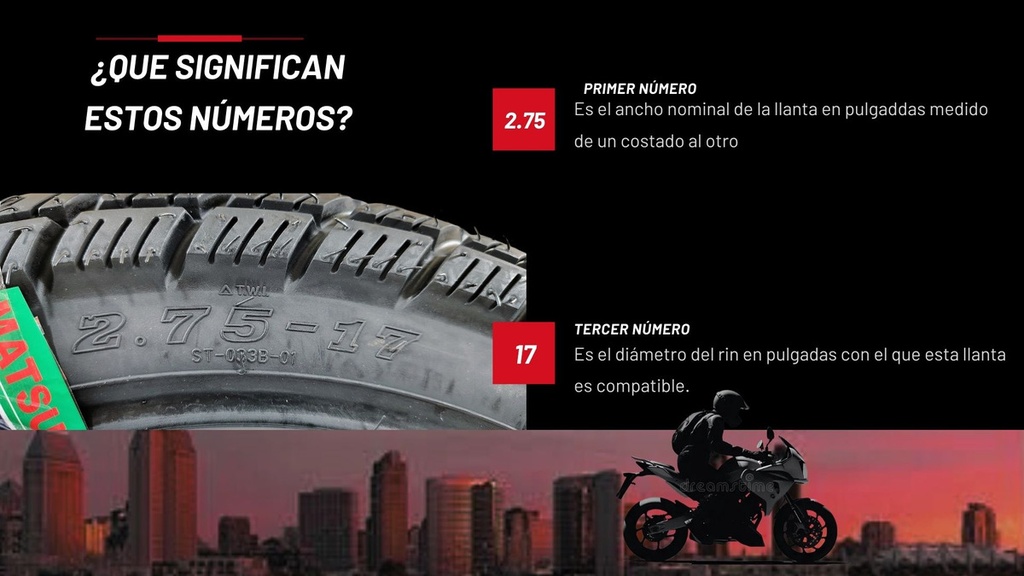 Llanta Moto Matsuma St-033b-01 2.75-17 Tt 175kg 47p