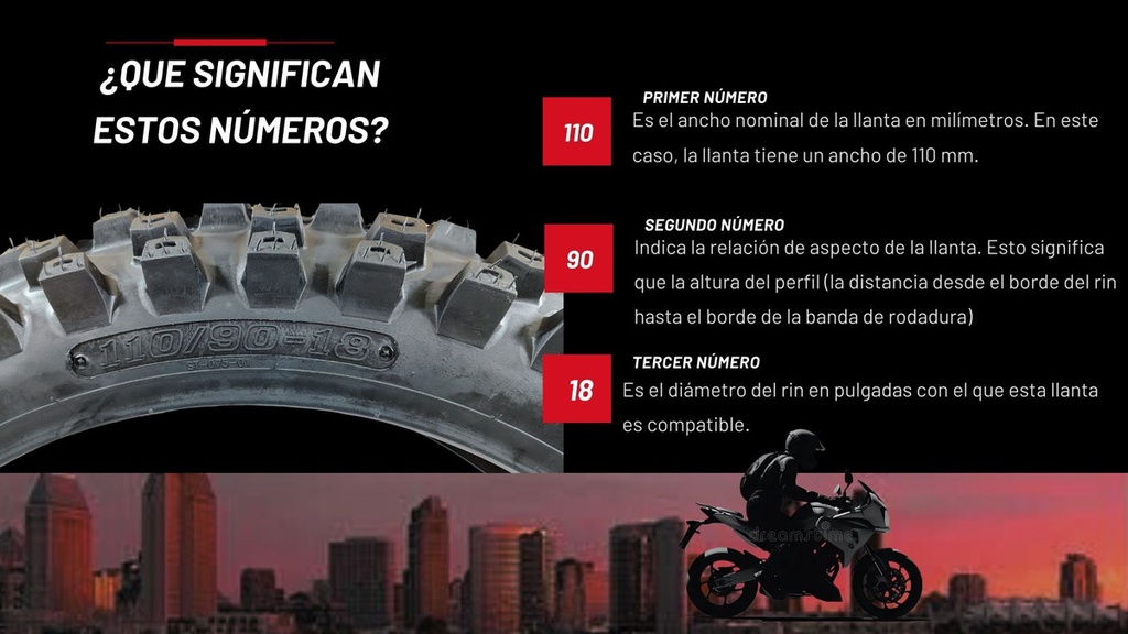 Llanta Moto Matsuma 110/90-18 Tt 6pr 67m