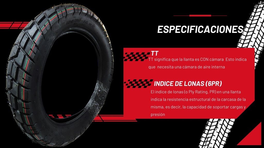 Llanta Moto 120/90-18 Tt F-357-01 Matsuma 71j 345kg