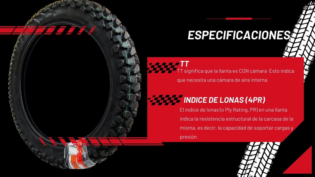 Llanta Chaoyang 3.00-18 H-871 4pr Tubetype 47p | Moto