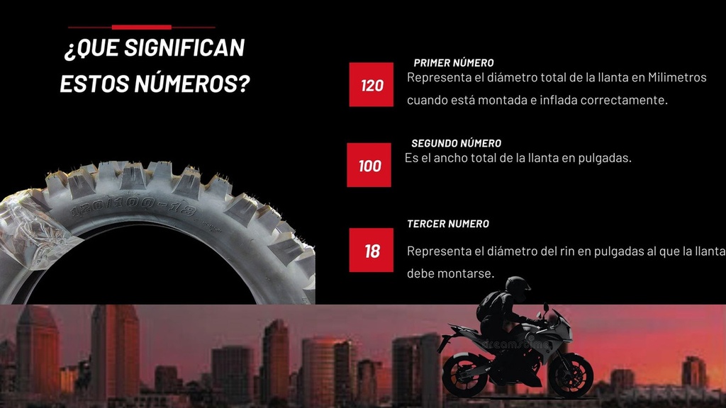 Llanta Motoking 120/100-18 Req Camara  6pr Rin 18