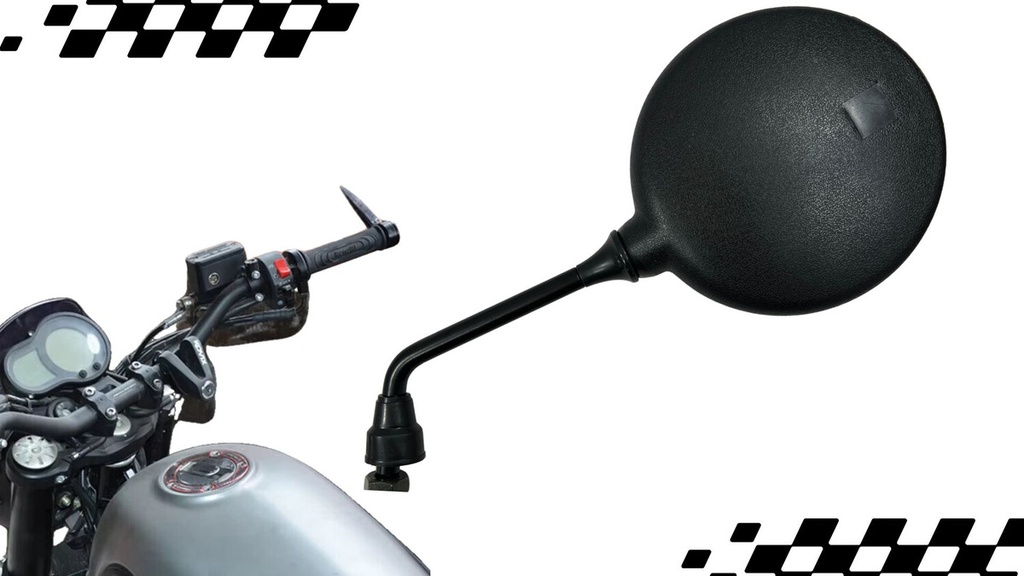 Espejo Retrovisor Moto Bajaj Boxer Redondo Negro Marca Soko
