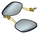 Espejo Retrovisor Moto  Universal Diseño Araña Dorado 1 Par