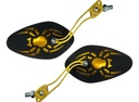 Espejo Retrovisor Moto  Universal Diseño Araña Dorado 1 Par