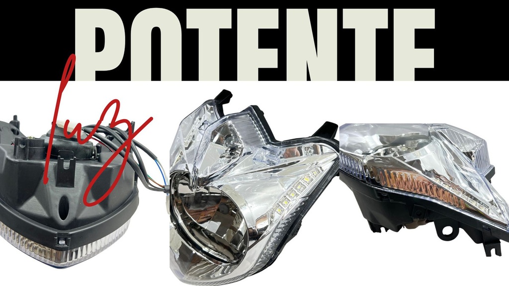 Faro Led Y Halogeno P/ Moto Italika Ft180 13-17/ft200 14-15