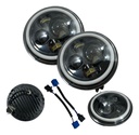 Par Faro Delantero 7  Redondo Led Ojo Angel Lupa 6500*2