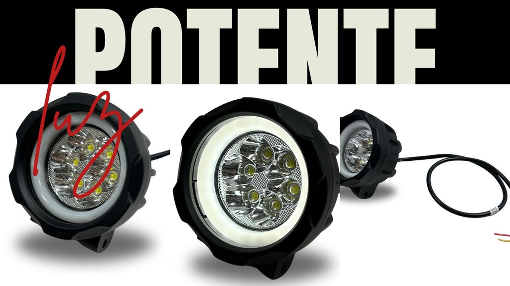 Faro Auxiliar Hyper 6led Ojo Angel Blanco 30w 4200lm