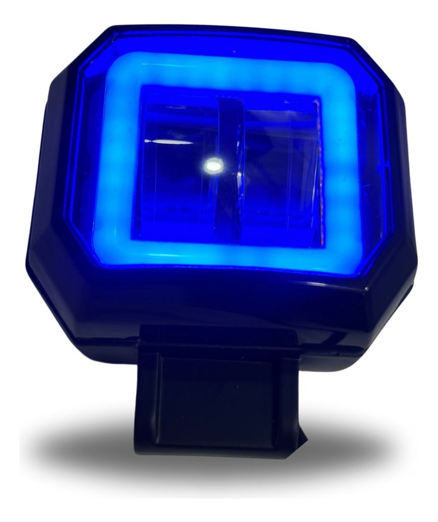 Faro Cuadrado Auxiliar Hyperled Ojo Angel Azul Blanco 20w
